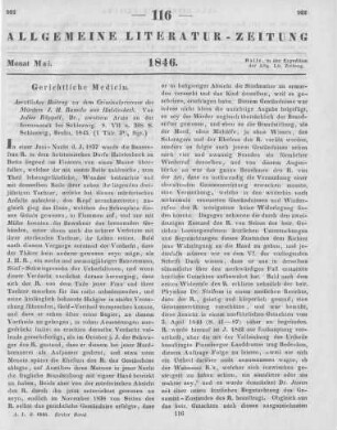 Rüppell, J. J. A: Ärztlicher Beitrag zu dem Criminalprocesse des Mörders J. H. Ramcke aus Halstenbeck. Schleswig: Bruhn 1845