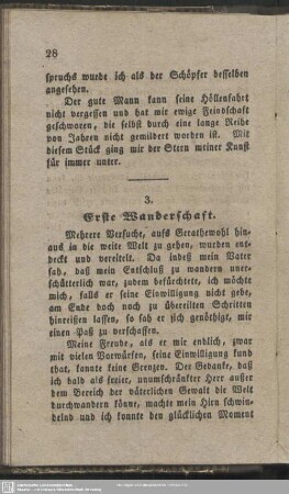 3. Erste Wanderschaft