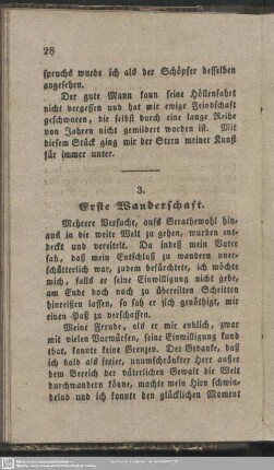 3. Erste Wanderschaft