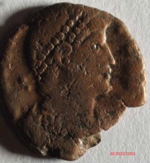 Römische Münze, Nominal Centenionalis, Prägeherr Valens, Prägeort Konstantinopel, Original