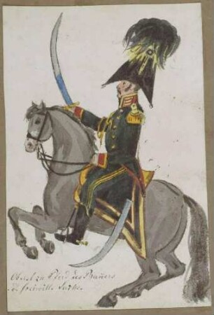 Oberst zu Pferd vom Banner der freiwilligen Sachsen, 1813/1814
