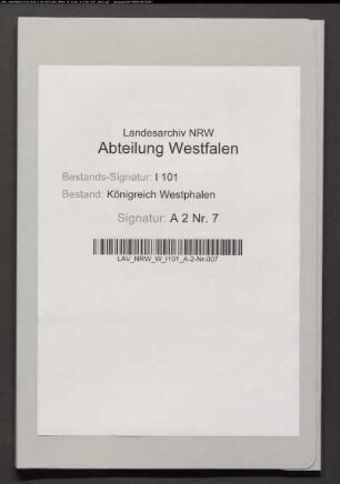 Anweisungen auf die Kasse der Kriegs- und Domänenkammer Minden