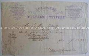 Rechnung der Firma Wilhelm Ottitzky für Moses Löw Beer; Brünn, 27. Febr. 1875