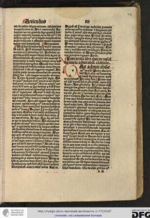 Pars tertia libri quinti de nascentis Marie admirabili conditione.