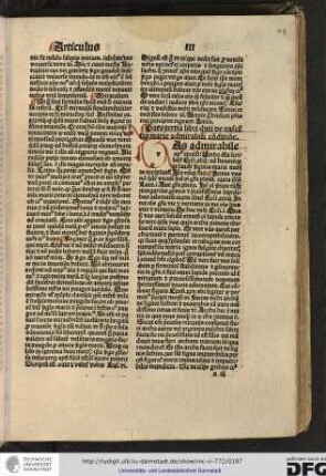 Pars tertia libri quinti de nascentis Marie admirabili conditione.