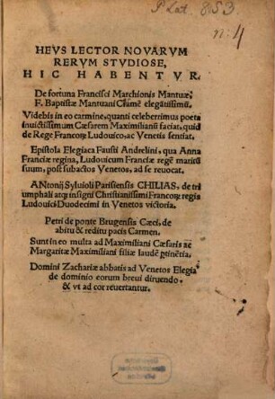De fortuna Francisci Marchionis Mantuae carmen