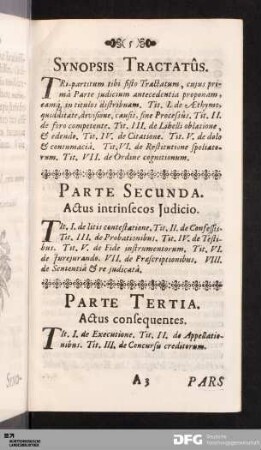 Synopsis Tractatûs.