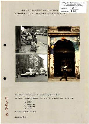 Gutachten: Kreuzberg - Oranienstraße, Bestandsanalyse und Neugestaltung