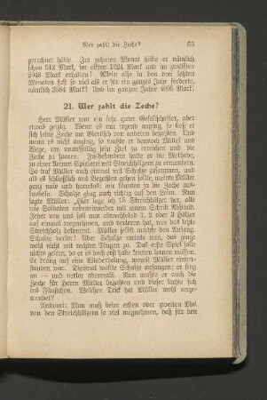 21. Wer zahlt die Zeche?