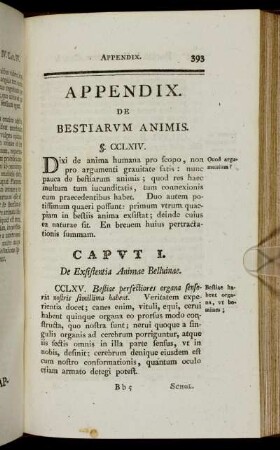 Appendix. De bestiarum animis.