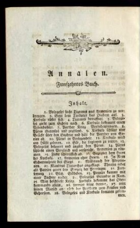 Annalen. Fünfzehntes Buch
