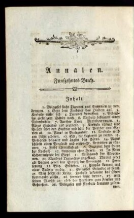 Annalen. Fünfzehntes Buch