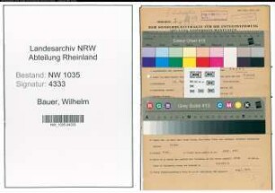 Entnazifizierung Wilhelm Bauer , geb. 18.02.1901 (Betriebsfuehrer)