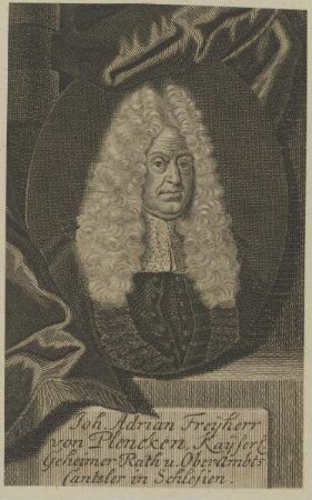Bildnis des Joh. Adrian von Plencken