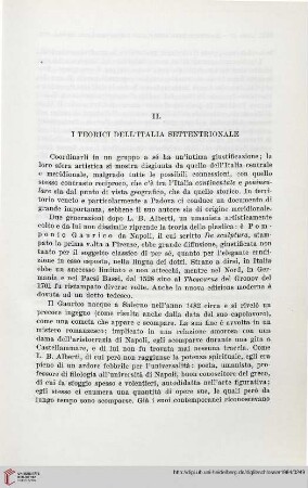 II. I teorici dell’Italia settentrionale
