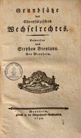 Grundsätze des Churpfälzischen Wechselrechts