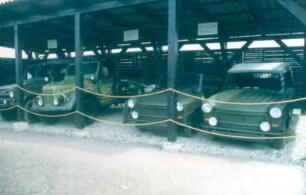 Eichsfeld. Grenzmuseum Schifflersgrund. Für Streifendienst benutzte Fahrzeuge