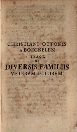 De Sectis Et Philosophia Ivrisconsvltorvm Opvscvla