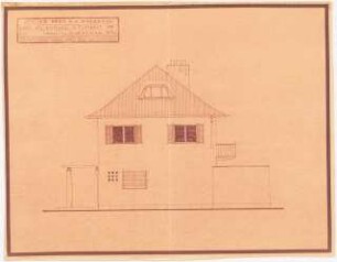 Garten Allinger, Berlin-Dahlem: Haus Allinger: Seitenansicht 1:50