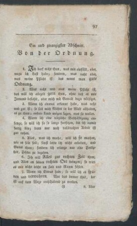 Ein und zwanzigster Abschnitt. - Sechs und zwanzigster Abschnitt.