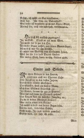 Elmire und Selinde.