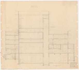 Schauspielhaus, Bochum: Bühnenhaus: Querschnitt J-K 1:50
