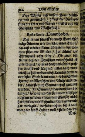 Resta Bovis, Hauwhechel. - Phyllitis, Hirschzungen.