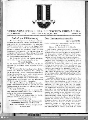 Die Unwetterkatastrophe in Glashütte