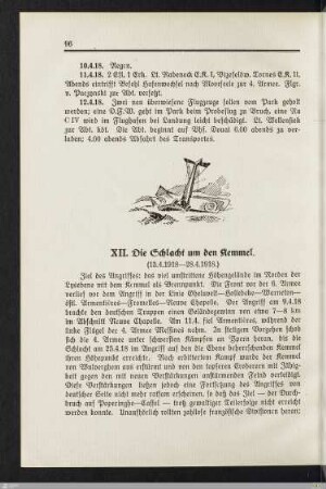 XII. Die Schlacht um den Kemmel