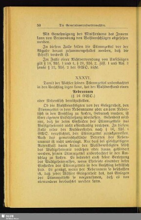[XXXVI. Nebenraum]