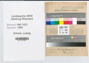 Entnazifizierung Ludwig Schack , geb. 22.05.1884 (Verw.Oberinspektor)