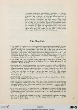 Alte Gemälde (Nr. 1-99)