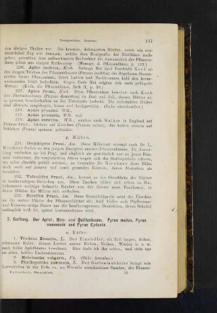 3. Gattung. Der Apfel-, Birn- und Quittenbaum. Pyrus malus, Pyrus communis und Pyrus Cydonia.
