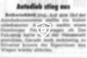 Autodieb stieg aus