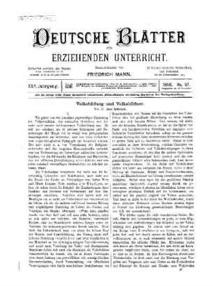 Volksbildung und Volksbildner