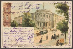 Ansichtskarte „Museum für Völkerkunde“, Stresemannstraße, koloriert
