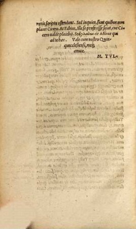 M. T. Ciceronis Epistolarvm Volvmen ... : Additus est etiam Index copiosus, & scholia Pauli Manutij, 1. ... quod est librorum sedecim