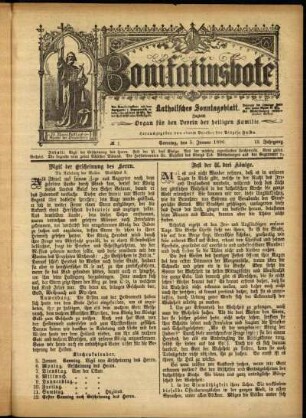 Ausgabe vom Sonntag, den 05. Januar 1896.