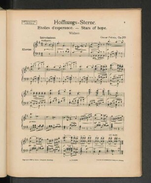 Hoffnungs-Sterne. Walzer.