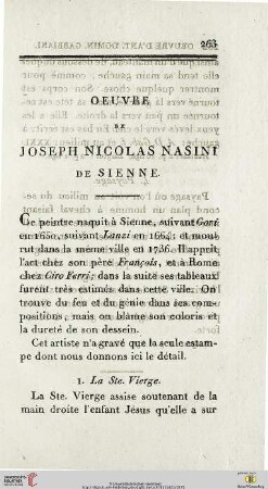 Oeuvre de Joseph Nicolas Nasini de Sienne