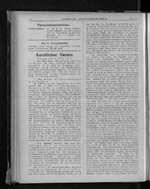 Aerztlicher Verein. Sitzung vom 5. März 1918.