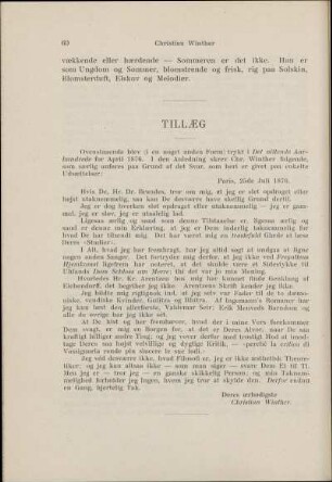Tillæg