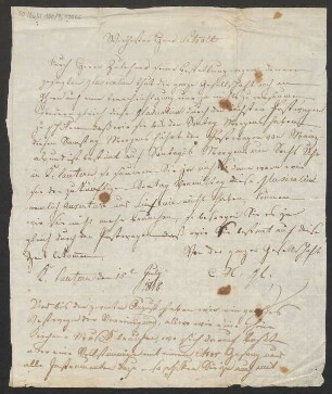 Brief an B. Schott's Söhne : 15.07.1818