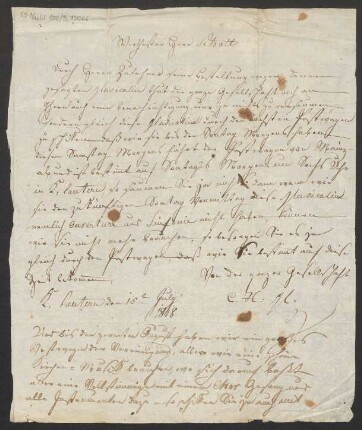 Brief an B. Schott's Söhne : 15.07.1818
