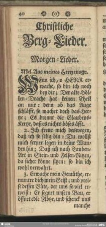 Christliche Berg-Lieder