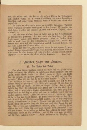 II. Märchen, Sagen und Legenden