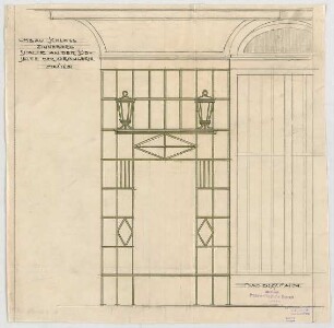 Thiersch, Friedrich von; Glonn (Obb.); Schloss Zinneberg - Altes Schloss - Spalier Orangerie Südseite (Ansicht)