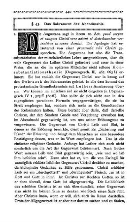 § 43. Das Sakrament des Abendmahls