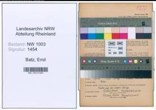 Entnazifizierung Emil Batz , geb. 23.10.1889 (Tempermeister)