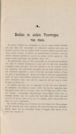 A. Beelden en andere voorwerpen van steen